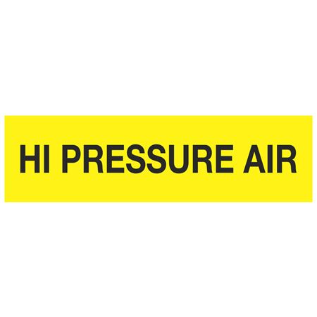 ANSI Pipe Markers High Pressure Air - Pk/10
